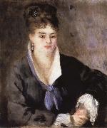 Pierre Renoir Lady in a Black Dress France oil painting artist